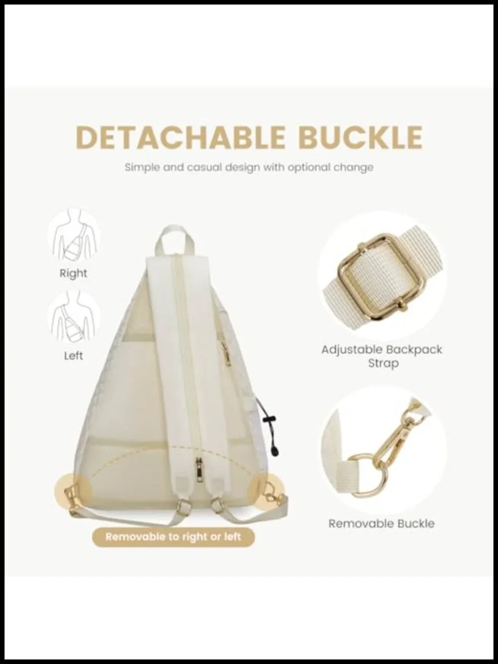 Quilted Pickleball Backpack Sling Bag for Paddle & Gear